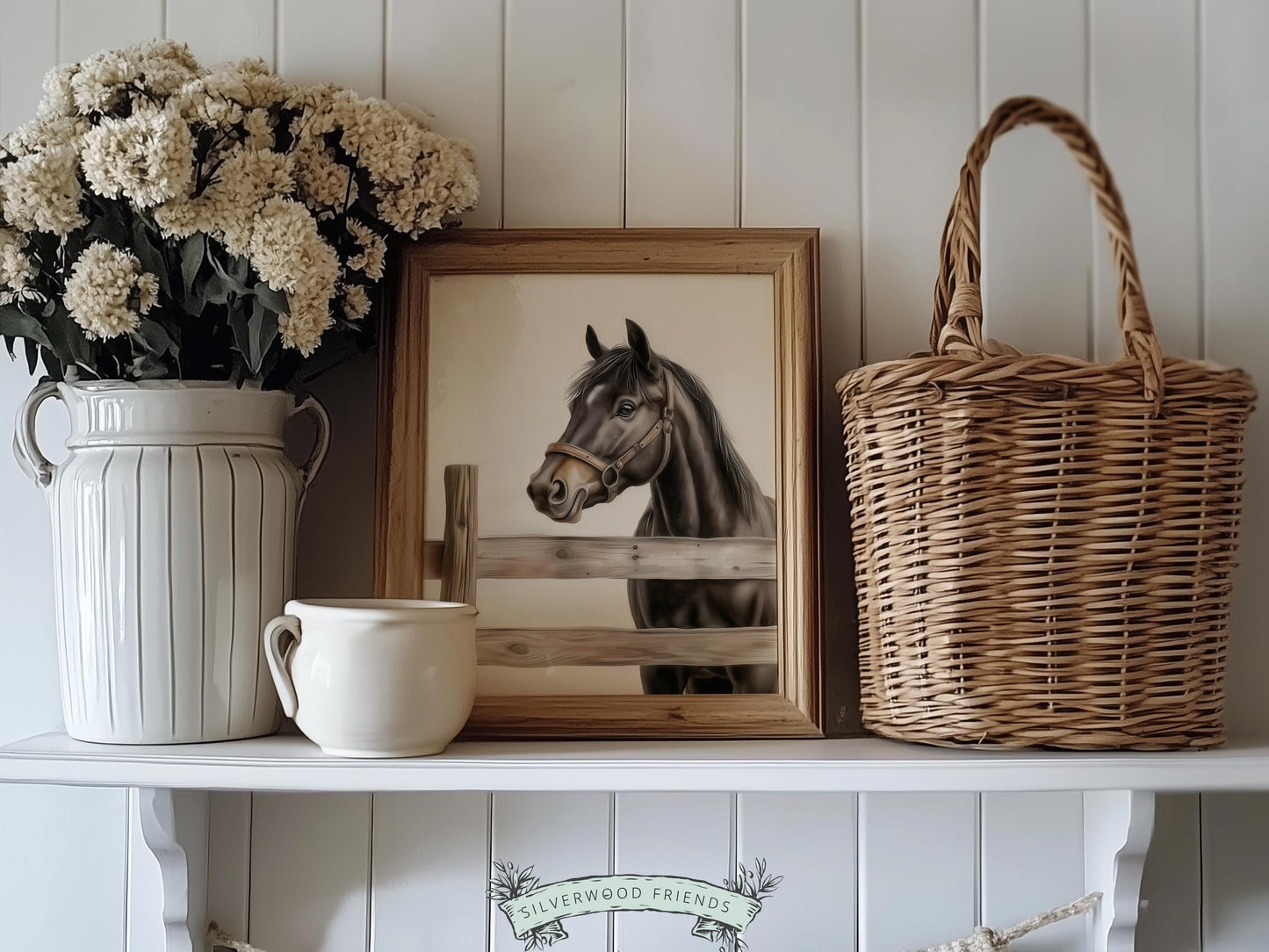 Black Horse Print, Cowboy Nursery Decor, Cowgirl Western Horse Nursery Decor, Mustang Print, Equestrian Horse Nursery Wall Art Digital Print