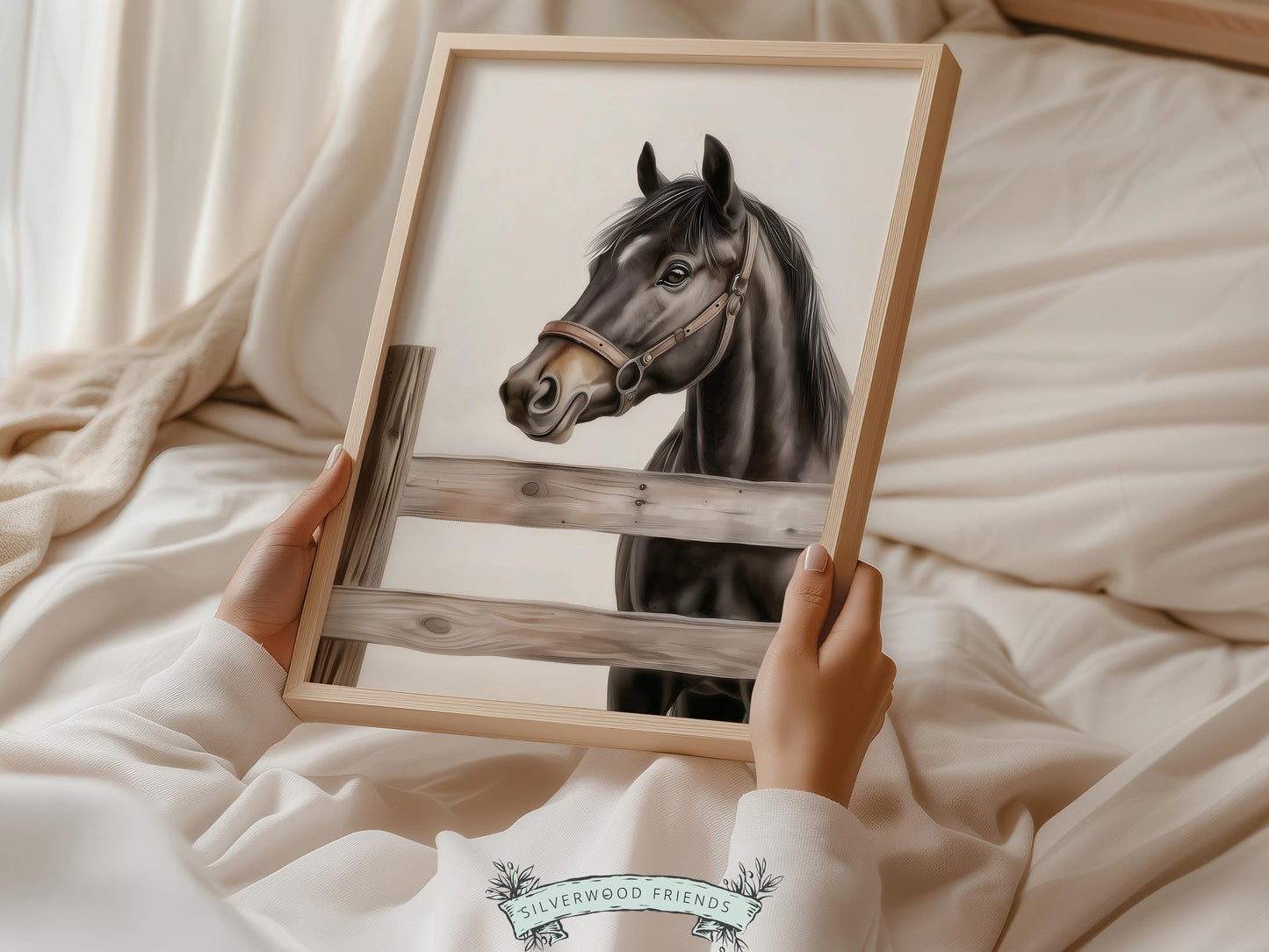 Black Horse Print, Cowboy Nursery Decor, Cowgirl Western Horse Nursery Decor, Mustang Print, Equestrian Horse Nursery Wall Art Digital Print