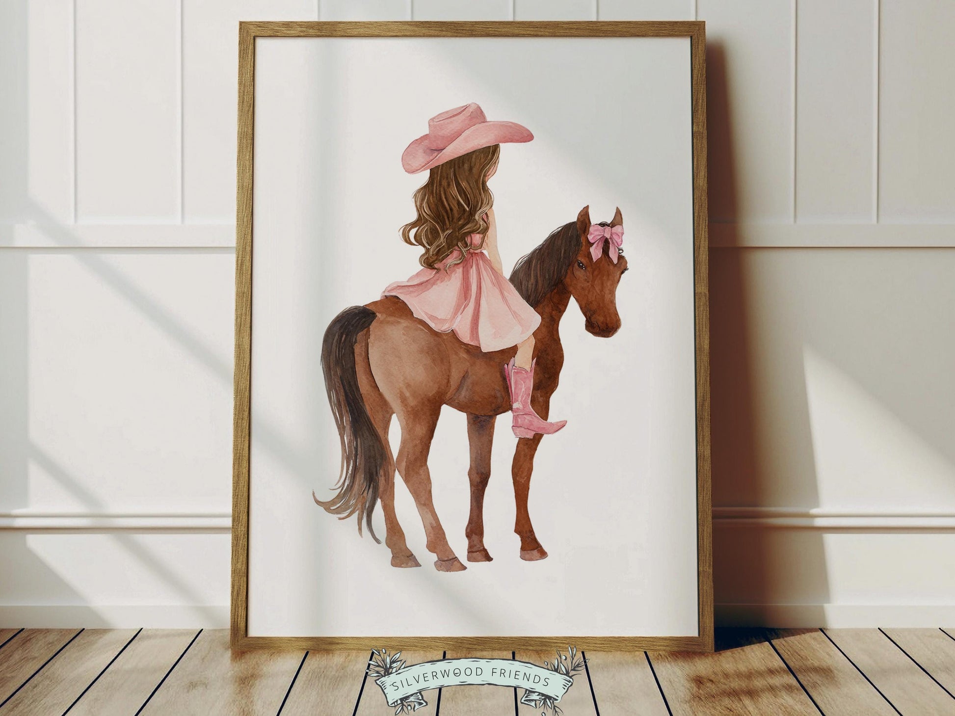 Cowgirl Nursery Prints, Cowgirl Nursery Decor, Baby Girl Western Nursery Decor, Girls Equestrian Horse Riding Nursery Wall Art Digital Print
