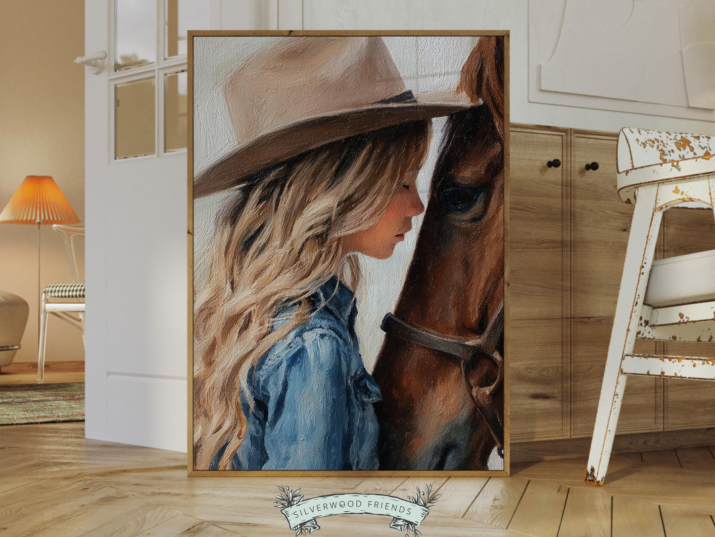 Cowgirl Nursery Print, Baby Girl Cowgirl Western Nursery Wall Decor Print, Girls Horse Riding Print, Horse Nursery Picture(DIGITAL DOWNLOAD)