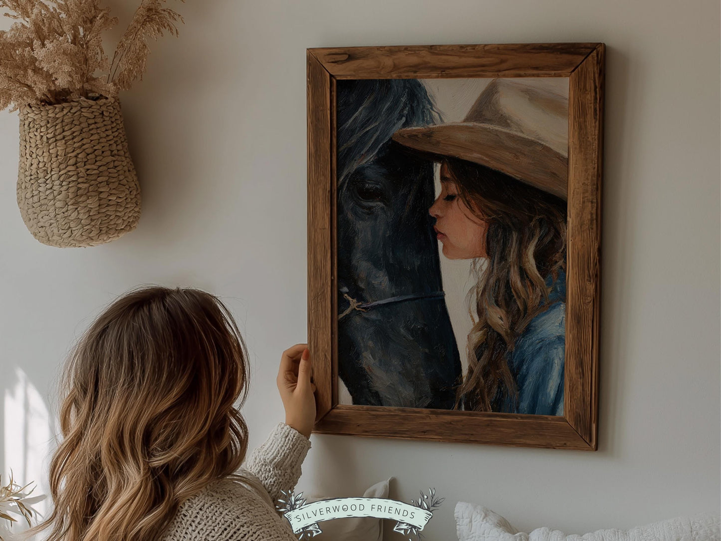 Cowgirl Nursery Print, Baby Girl Cowgirl Western Nursery Wall Decor Print, Girls Horse Riding Print, Horse Nursery Picture(DIGITAL DOWNLOAD)