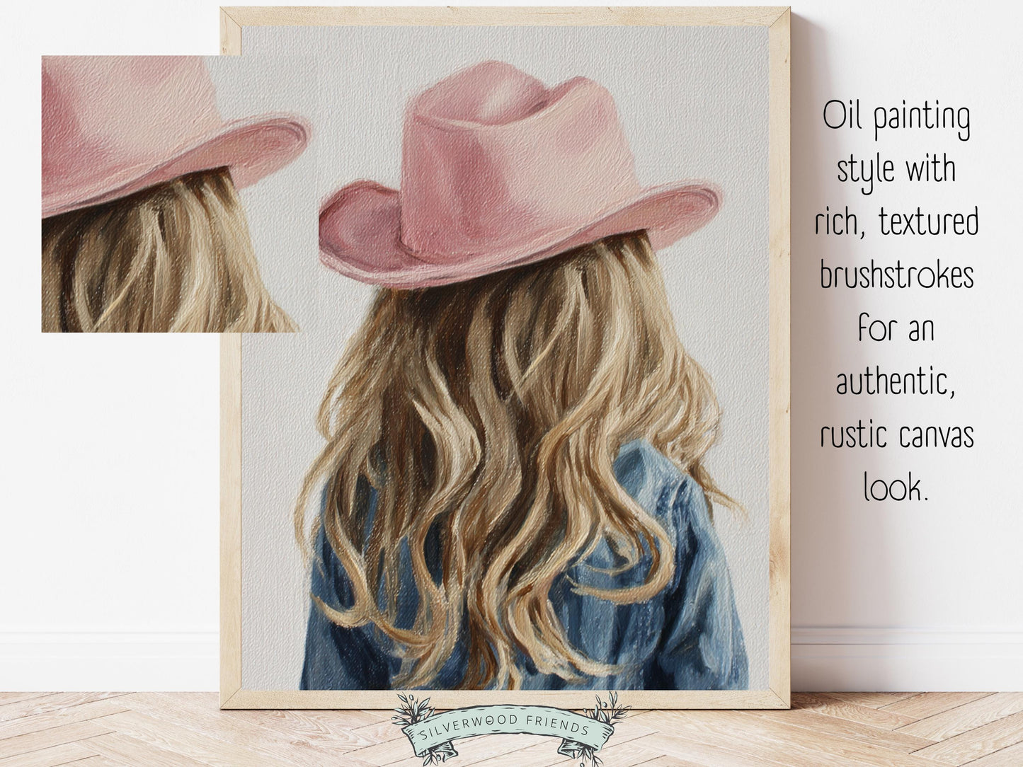 Blonde Cowgirl Nursery Print, Baby Girl Cowgirl Western Nursery Decor, Pink Cowgirl Hat Poster, Horse Nursery Wall Art (DIGITAL DOWNLOAD)