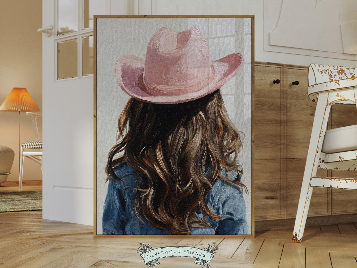 Blonde Cowgirl Nursery Print, Baby Girl Cowgirl Western Nursery Decor, Pink Cowgirl Hat Poster, Horse Nursery Wall Art (DIGITAL DOWNLOAD)