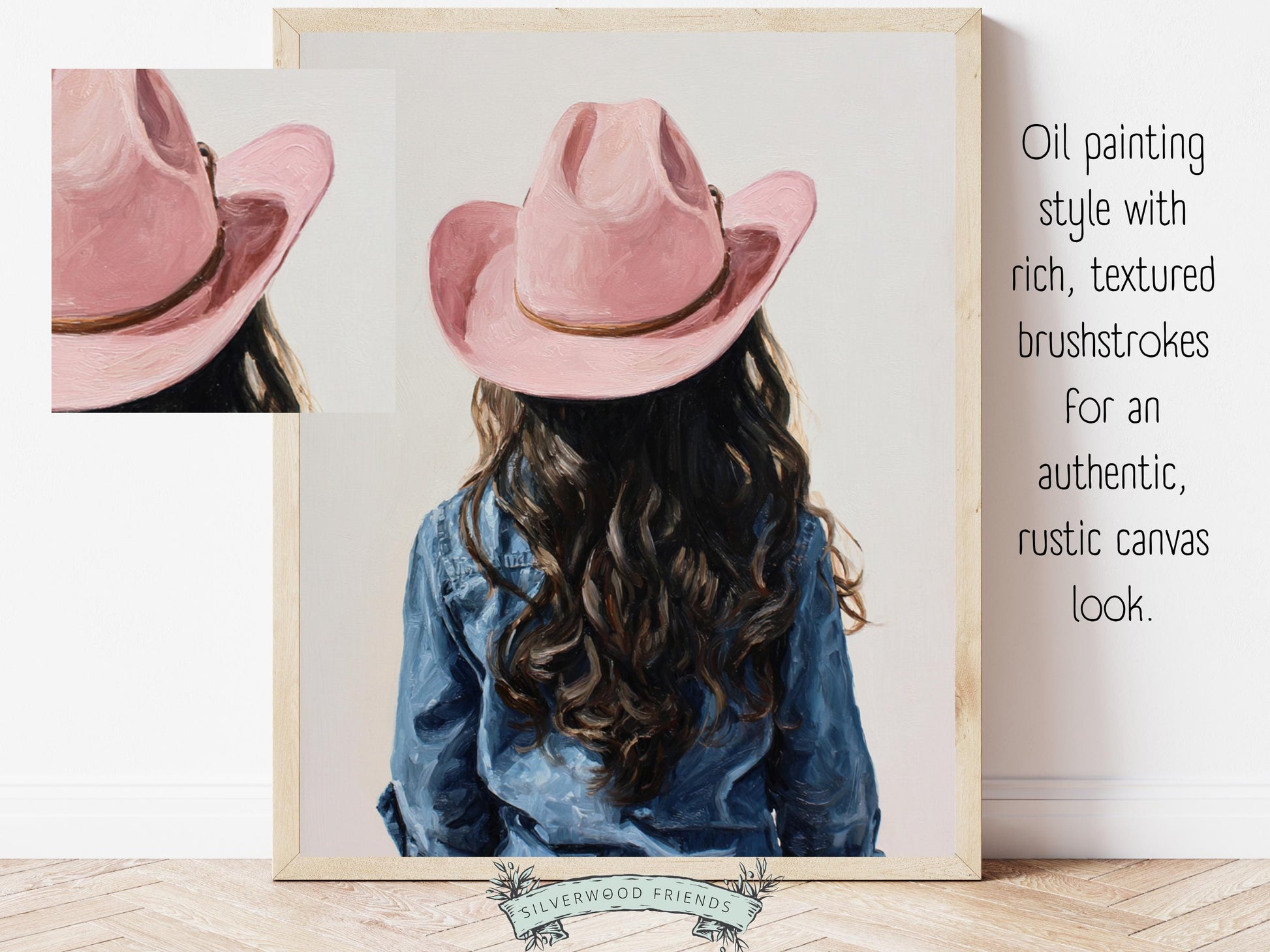 Pink Cowgirl Hat Print, Baby Girl Cowgirl Western Nursery Decor, Kids Country Farmhouse Room Decor, Farm Nursery Wall Art (DIGITAL DOWNLOAD)