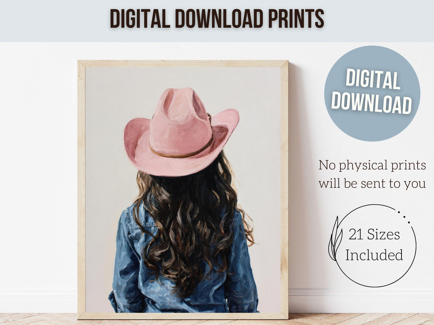Pink Cowgirl Hat Print, Baby Girl Cowgirl Western Nursery Decor, Kids Country Farmhouse Room Decor, Farm Nursery Wall Art (DIGITAL DOWNLOAD)