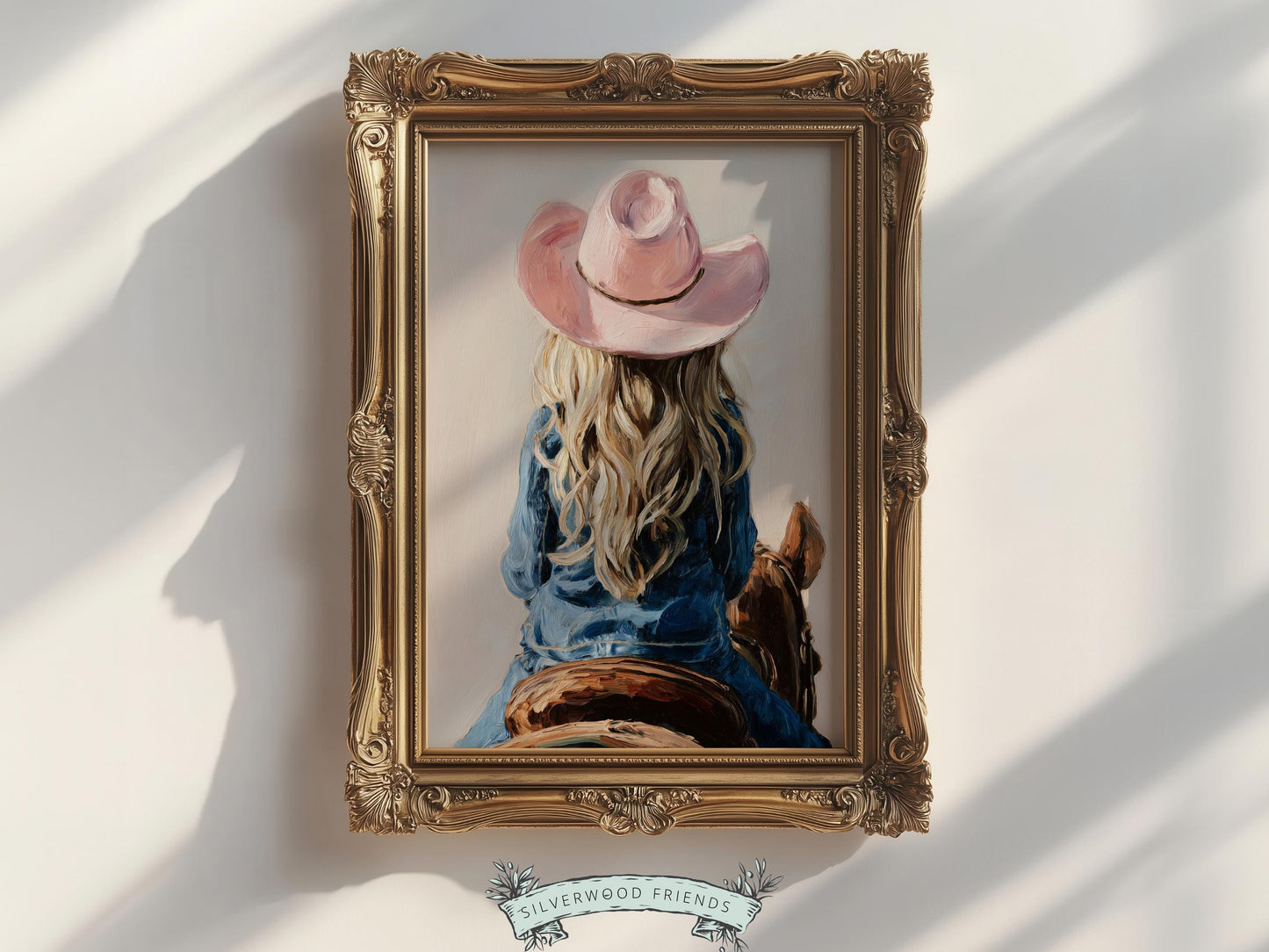 Cowgirl Nursery Print, Baby Girl Cowgirl Western Nursery Wall Decor Print, Girls Horse Riding Print Horse Nursery Picture (DIGITAL DOWNLOAD)