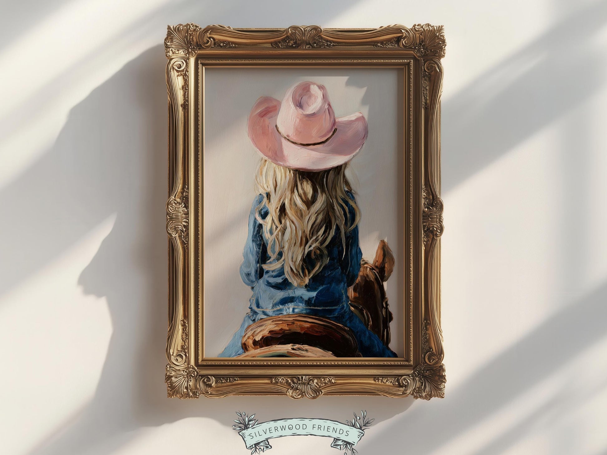 Cowgirl Nursery Print, Baby Girl Cowgirl Western Nursery Wall Decor Print, Girls Horse Riding Print Horse Nursery Picture (DIGITAL DOWNLOAD)