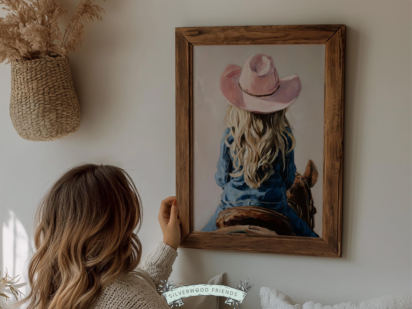 Cowgirl Nursery Print, Baby Girl Cowgirl Western Nursery Wall Decor Print, Girls Horse Riding Print Horse Nursery Picture (DIGITAL DOWNLOAD)