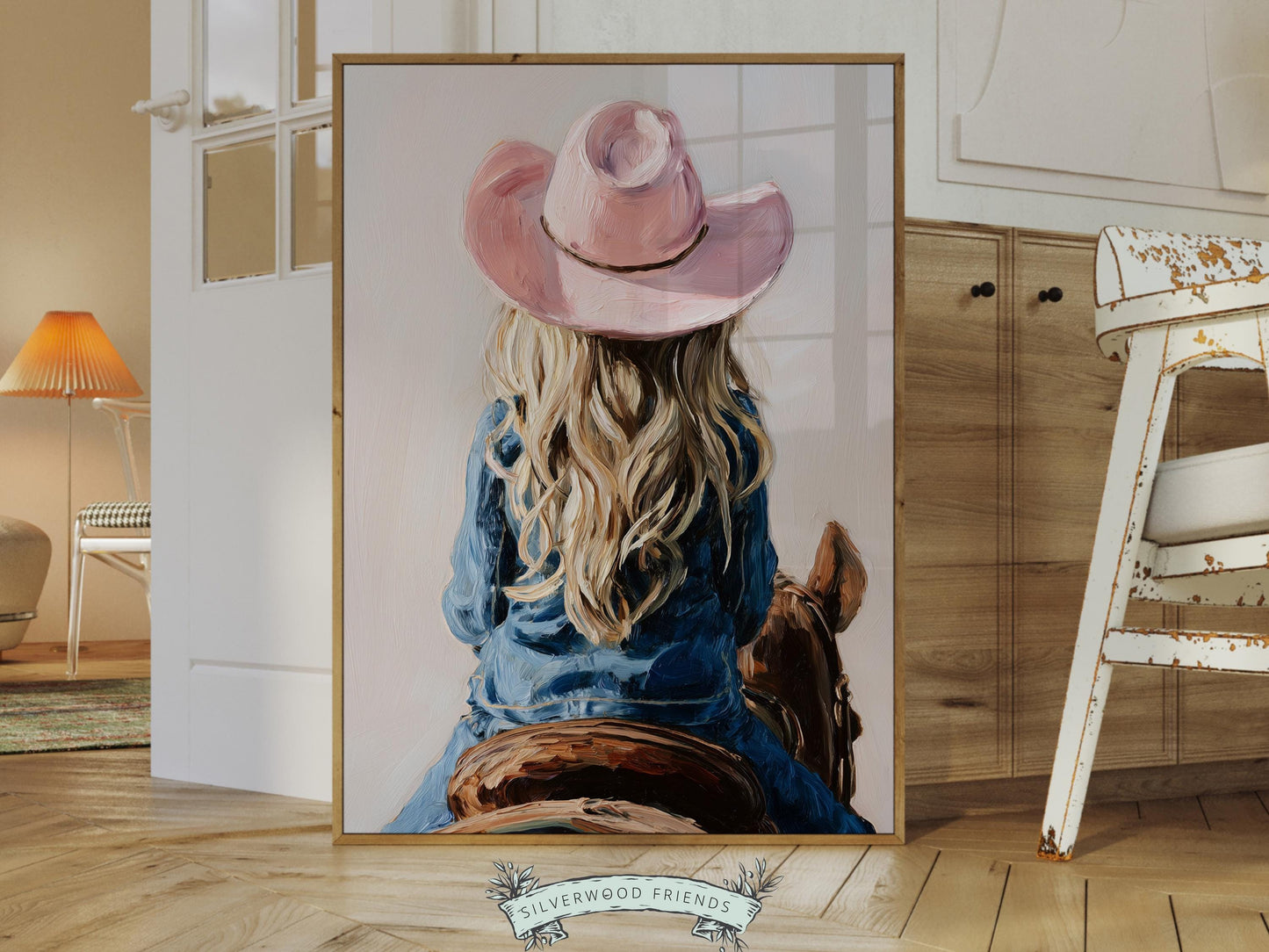 Cowgirl Nursery Print, Baby Girl Cowgirl Western Nursery Wall Decor Print, Girls Horse Riding Print Horse Nursery Picture (DIGITAL DOWNLOAD)
