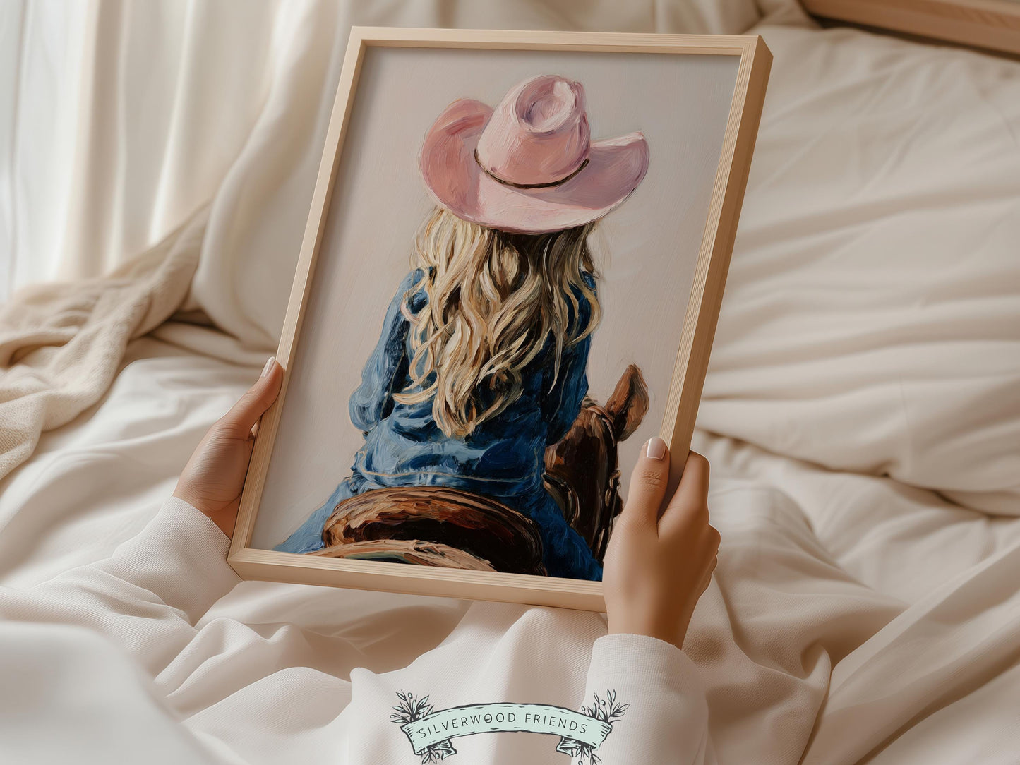 Cowgirl Nursery Print, Baby Girl Cowgirl Western Nursery Wall Decor Print, Girls Horse Riding Print Horse Nursery Picture (DIGITAL DOWNLOAD)