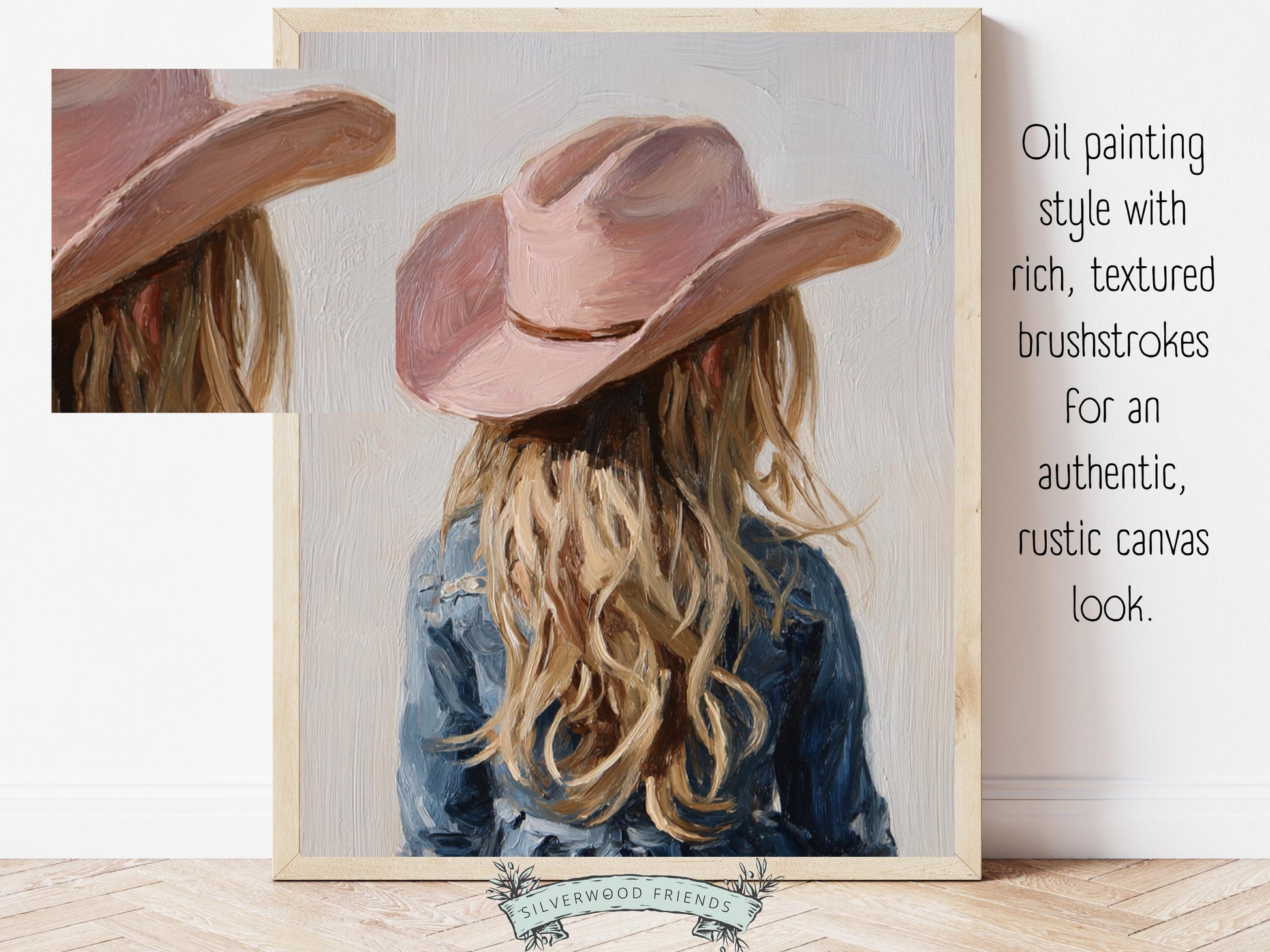 Blonde Cowgirl Nursery Print, Baby Girl Cowgirl Western Nursery Decor, Pink Cowgirl Hat Poster, Horse Nursery Wall Art (DIGITAL DOWNLOAD)