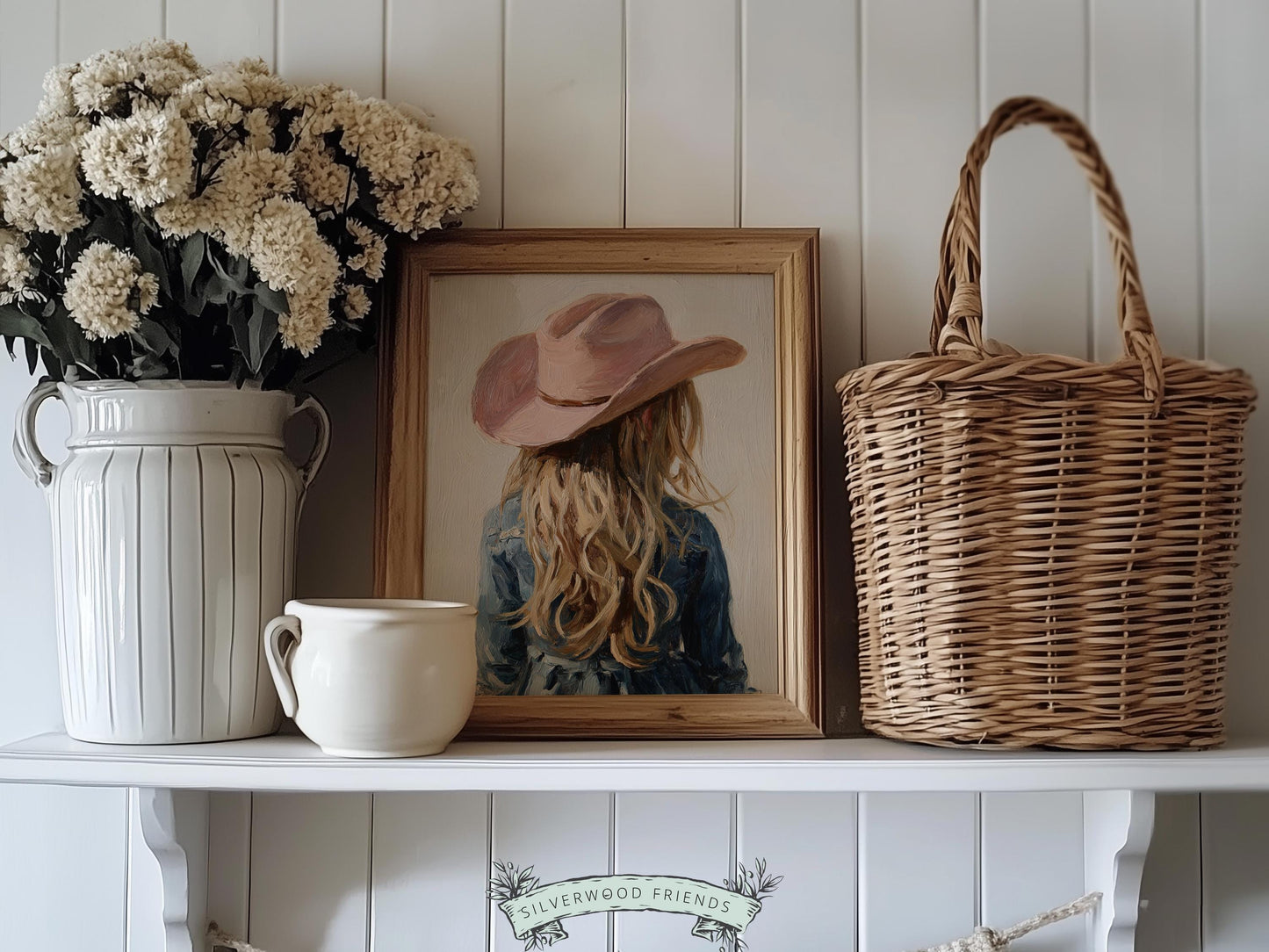 Blonde Cowgirl Nursery Print, Baby Girl Cowgirl Western Nursery Decor, Pink Cowgirl Hat Poster, Horse Nursery Wall Art (DIGITAL DOWNLOAD)