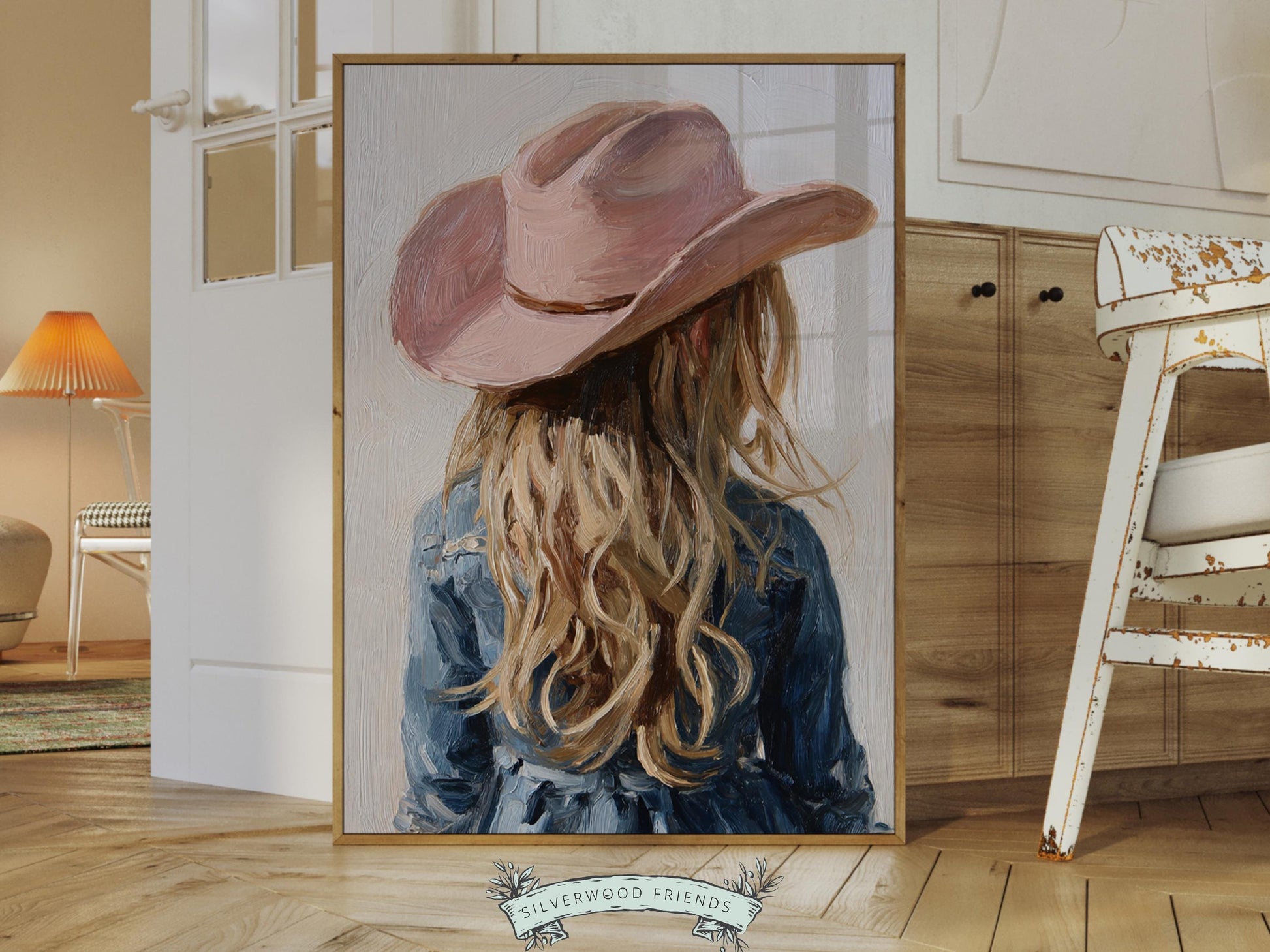 Blonde Cowgirl Nursery Print, Baby Girl Cowgirl Western Nursery Decor, Pink Cowgirl Hat Poster, Horse Nursery Wall Art (DIGITAL DOWNLOAD)
