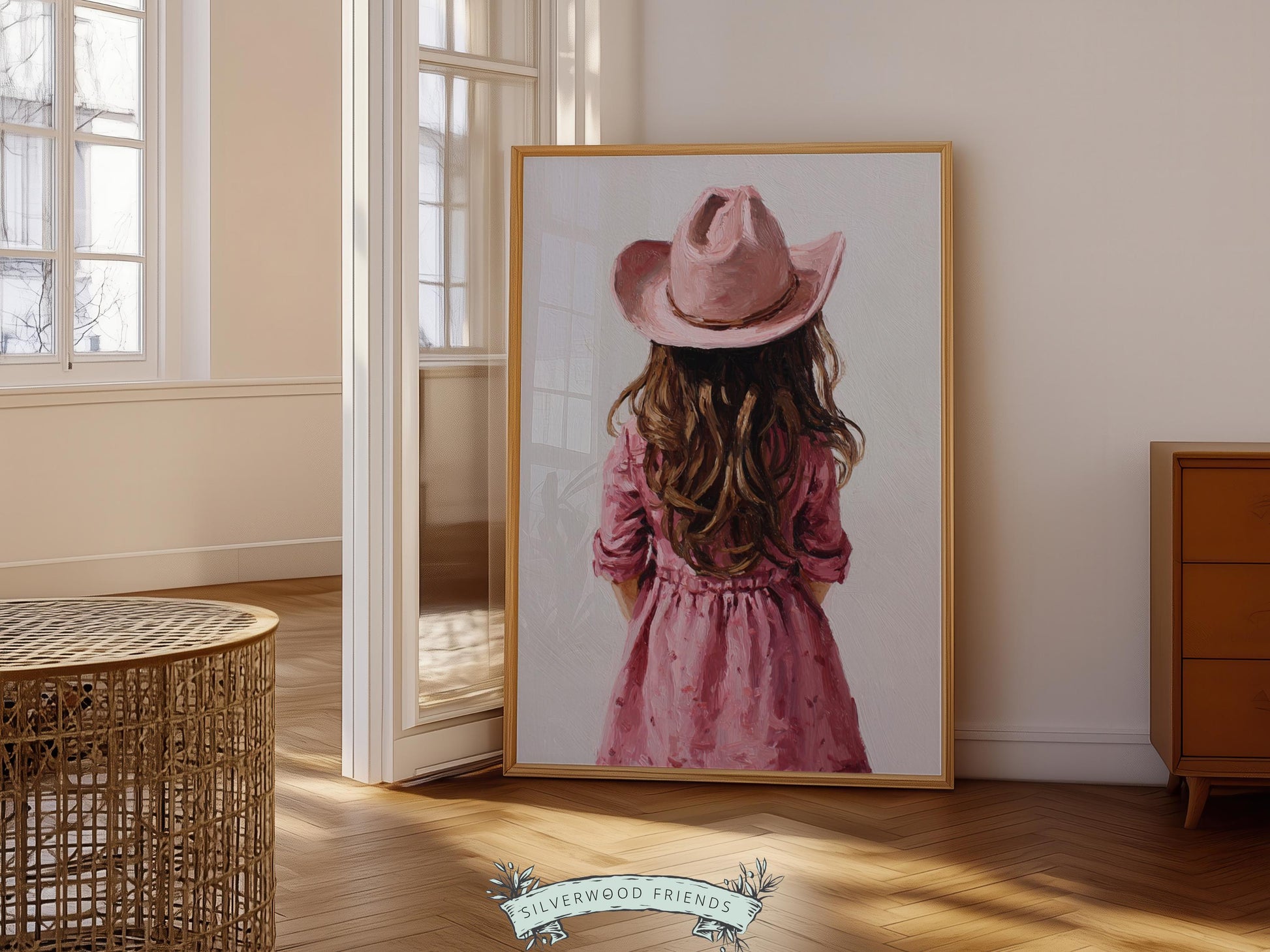 Little Cowgirl Nursery Print, Baby Girl Pink Cowgirl Western Nursery Decor, Pink Cowgirl Hat Nursery Wall Art Print (DIGITAL DOWNLOAD)