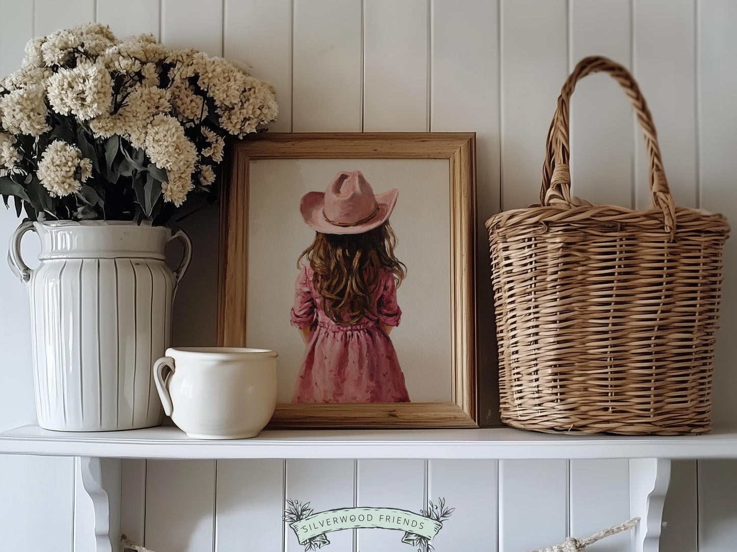 Little Cowgirl Nursery Print, Baby Girl Pink Cowgirl Western Nursery Decor, Pink Cowgirl Hat Nursery Wall Art Print (DIGITAL DOWNLOAD)