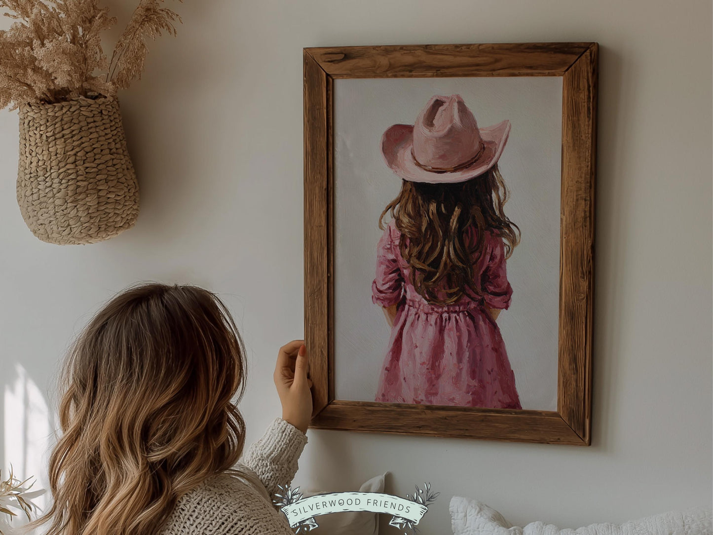 Little Cowgirl Nursery Print, Baby Girl Pink Cowgirl Western Nursery Decor, Pink Cowgirl Hat Nursery Wall Art Print (DIGITAL DOWNLOAD)