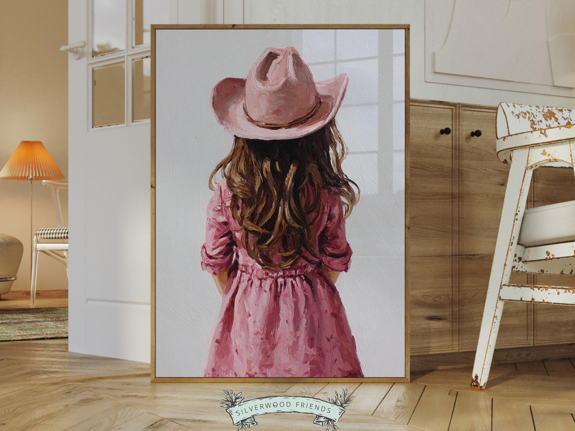 Little Cowgirl Nursery Print, Baby Girl Pink Cowgirl Western Nursery Decor, Pink Cowgirl Hat Nursery Wall Art Print (DIGITAL DOWNLOAD)