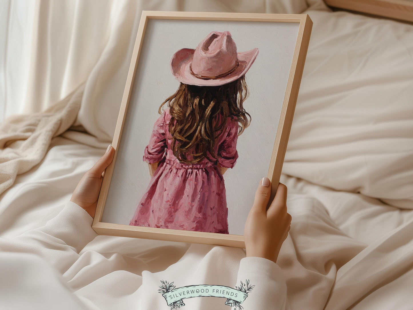 Little Cowgirl Nursery Print, Baby Girl Pink Cowgirl Western Nursery Decor, Pink Cowgirl Hat Nursery Wall Art Print (DIGITAL DOWNLOAD)