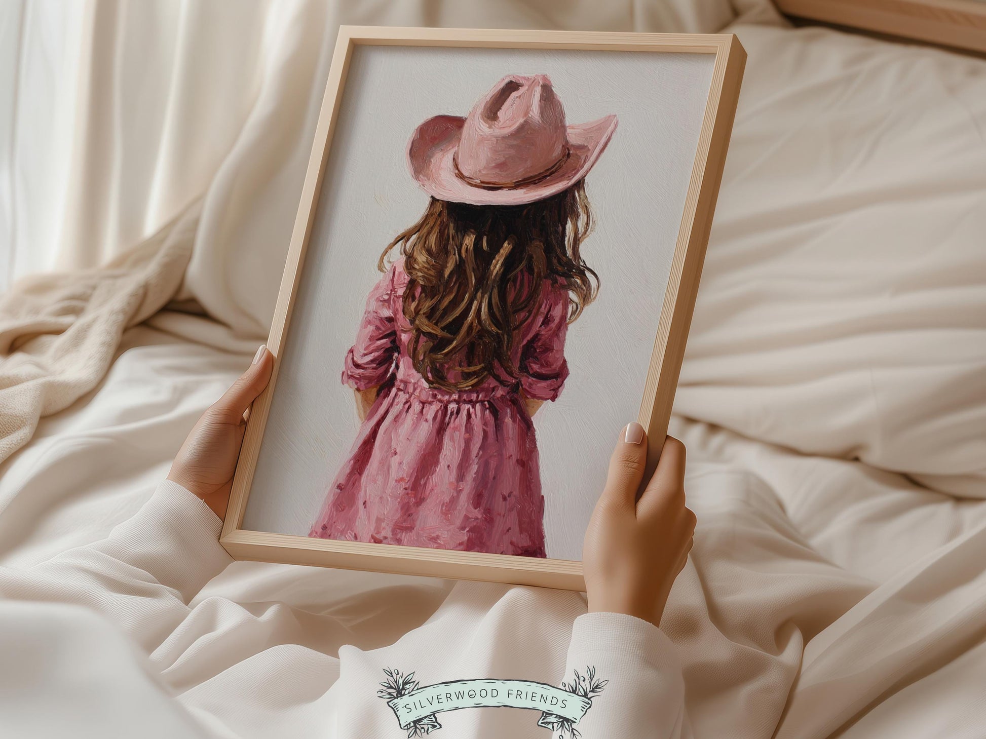 Little Cowgirl Nursery Print, Baby Girl Pink Cowgirl Western Nursery Decor, Pink Cowgirl Hat Nursery Wall Art Print (DIGITAL DOWNLOAD)