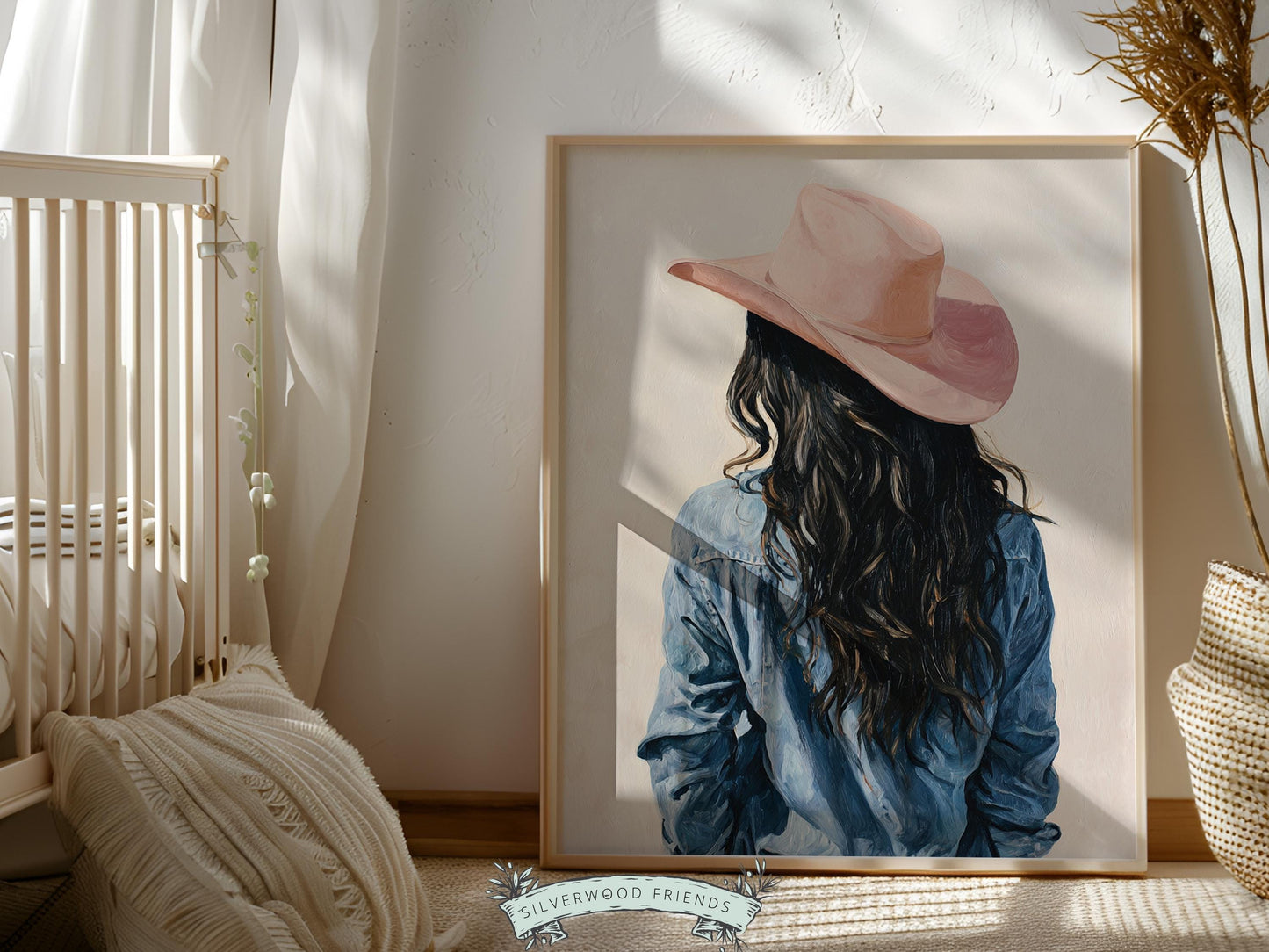 Trendy Cowgirl Hat Print, Preppy Cowgirl Western Wall Decor, Rustic Country Farmhouse Wall Decor, Pink Cowboy Hat Print (DIGITAL DOWNLOAD)