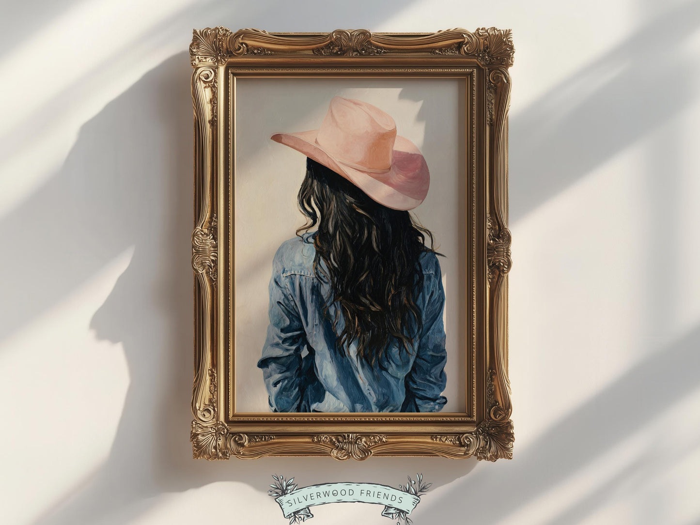 Trendy Cowgirl Hat Print, Preppy Cowgirl Western Wall Decor, Rustic Country Farmhouse Wall Decor, Pink Cowboy Hat Print (DIGITAL DOWNLOAD)