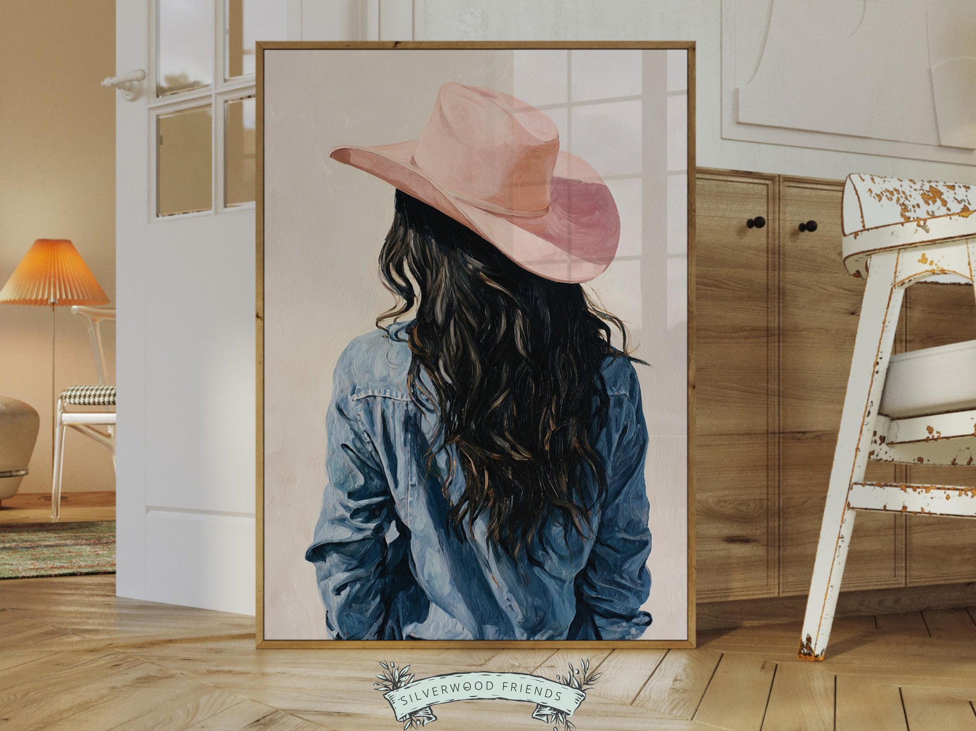 Trendy Cowgirl Hat Print, Preppy Cowgirl Western Wall Decor, Rustic Country Farmhouse Wall Decor, Pink Cowboy Hat Print (DIGITAL DOWNLOAD)