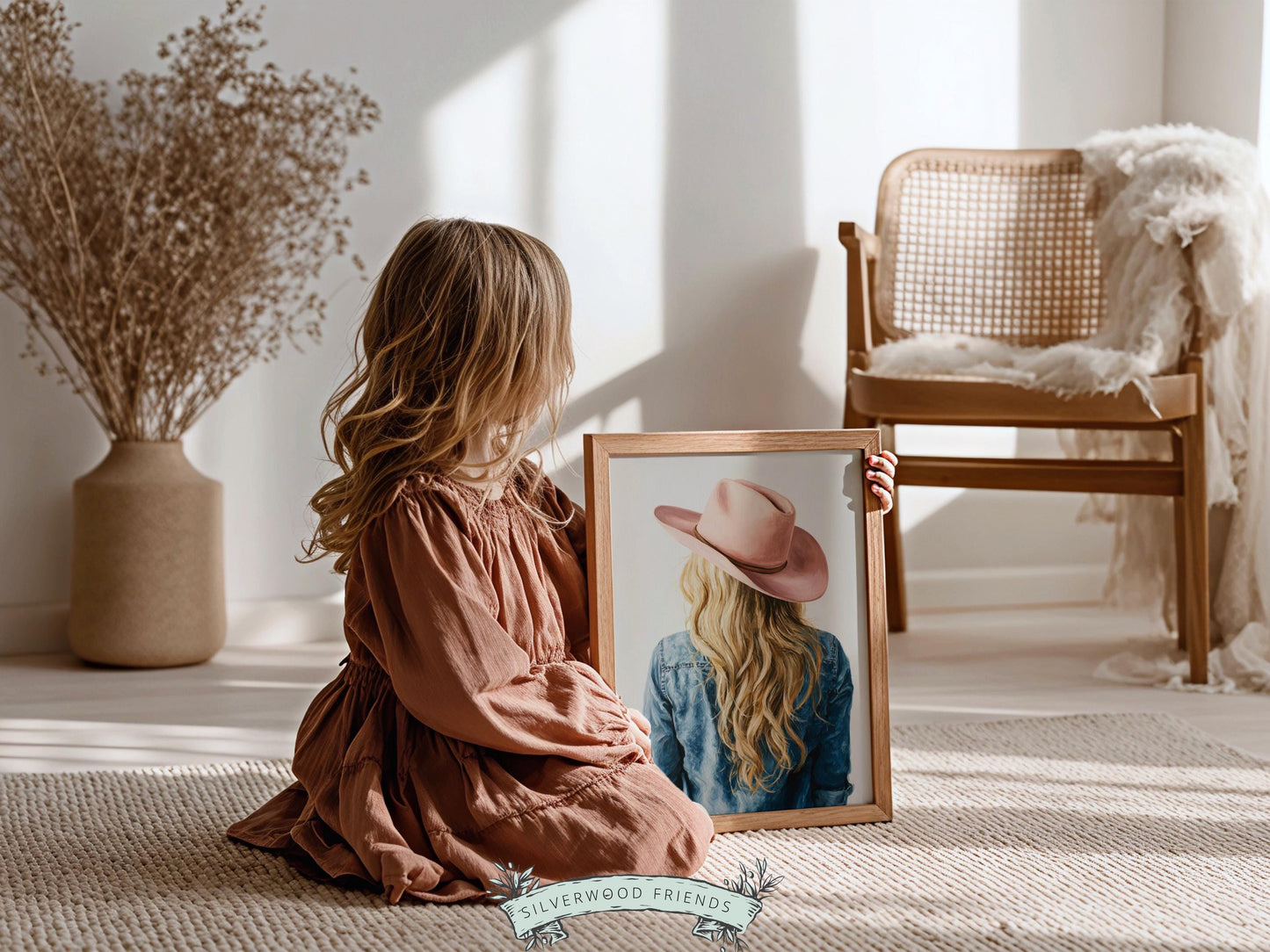 Trendy Cowgirl Print, Western Nursery Decor, Pink Cowboy Hat Print, Blonde Cowgirl Nursery Wall Art, Trendy Western Poster(DIGITAL DOWNLOAD)