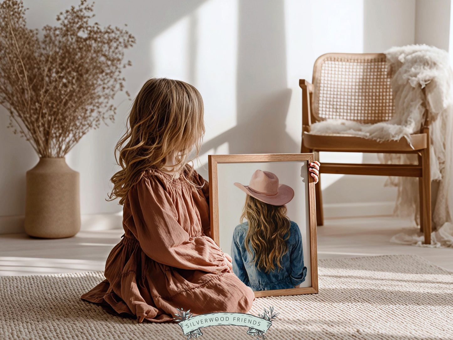 Trendy Cowgirl Print, Western Nursery Decor, Pink Cowboy Hat Print, Blonde Cowgirl Nursery Wall Art, Trendy Western Poster(DIGITAL DOWNLOAD)