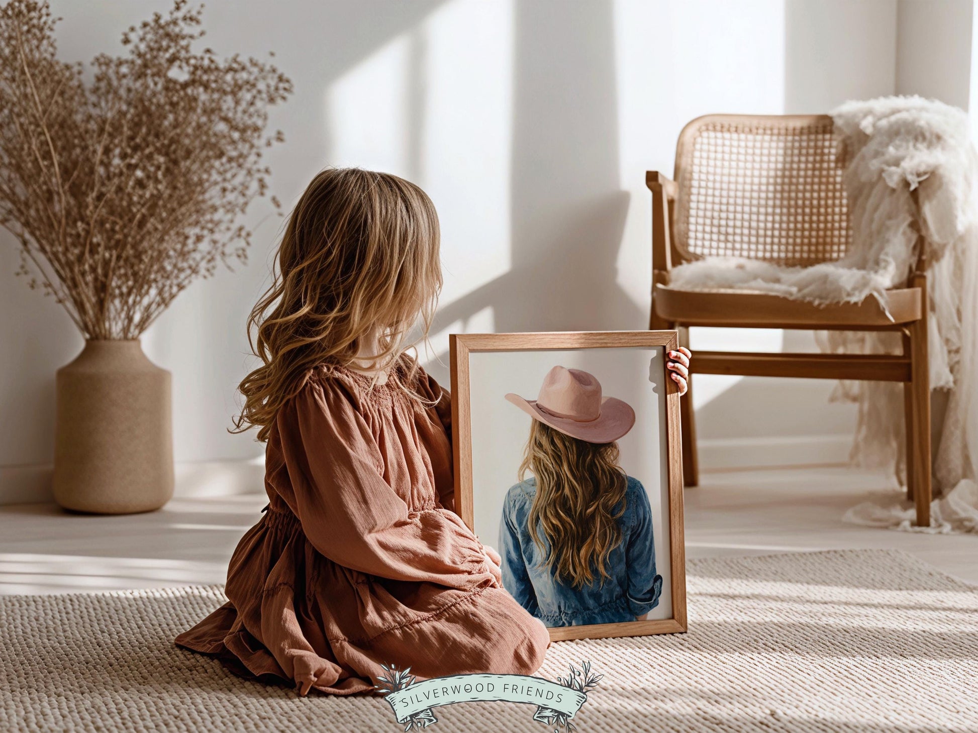 Trendy Cowgirl Print, Western Nursery Decor, Pink Cowboy Hat Print, Blonde Cowgirl Nursery Wall Art, Trendy Western Poster(DIGITAL DOWNLOAD)