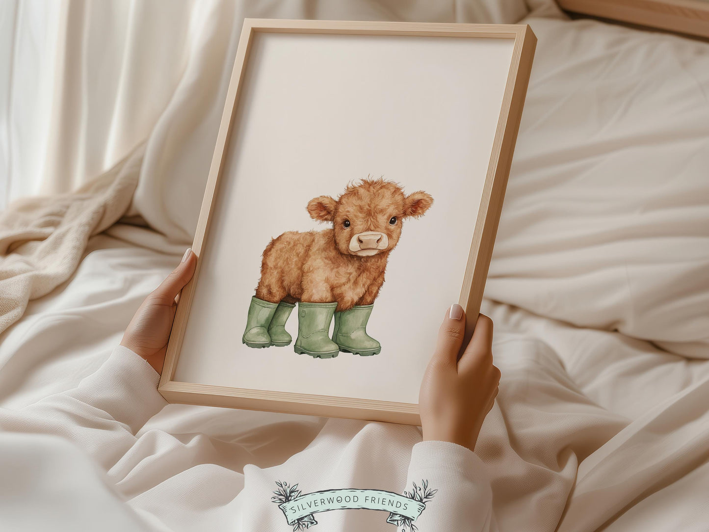 Cowgirl Nursery Prints, Farm Nursery Posters, Baby Girl Sage Green Western Nursery Decor, Baby Farm Animal Nursery Wall Art Digital Print