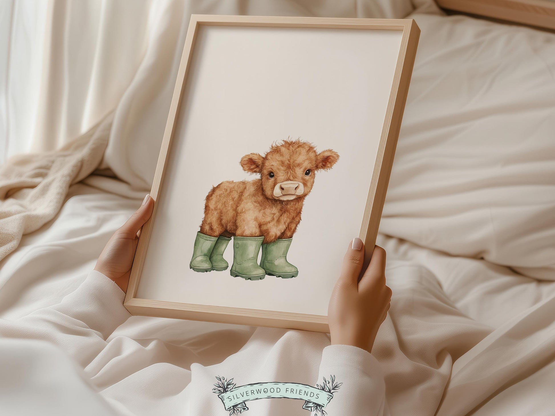 Cowgirl Nursery Prints, Farm Nursery Posters, Baby Girl Sage Green Western Nursery Decor, Baby Farm Animal Nursery Wall Art Digital Print