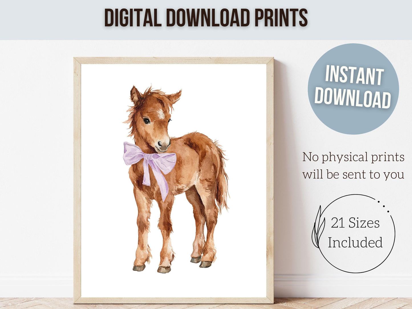Purple Baby Farm Animal Nursery Prints, Purple Highland Cow Western Farmyard Nursery Decor, Baby Girl Farm Nursery Wall Art Digital Print