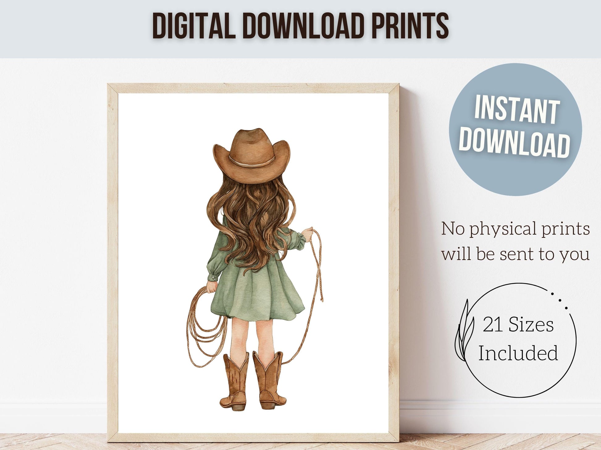 Cowgirl Nursery Print, Sage Green Cowgirl Nursery Decor, Baby Girl Western Nursery Decor, Girls Horse Nursery Picture (Digital Download)