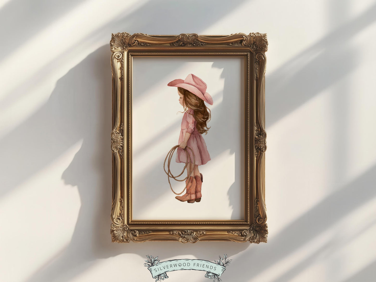 Cowgirl Nursery Print, Dusty Pink Cowgirl Nursery Decor, Baby Girl Western Nursery Decor, Girls Horse Nursery Picture (Digital Download)