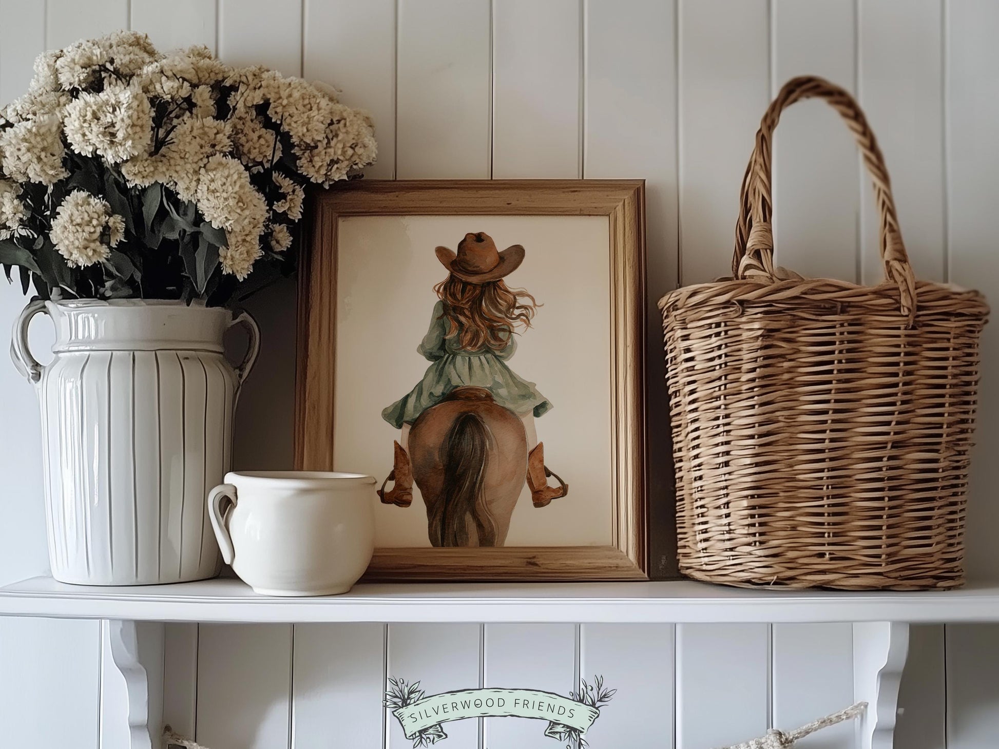 Cowgirl Nursery Print, Cowgirl Nursery Decor, Baby Girl Western Nursery Decor, Girls Horse Riding Print, Horse Nursery Picture Digital Print