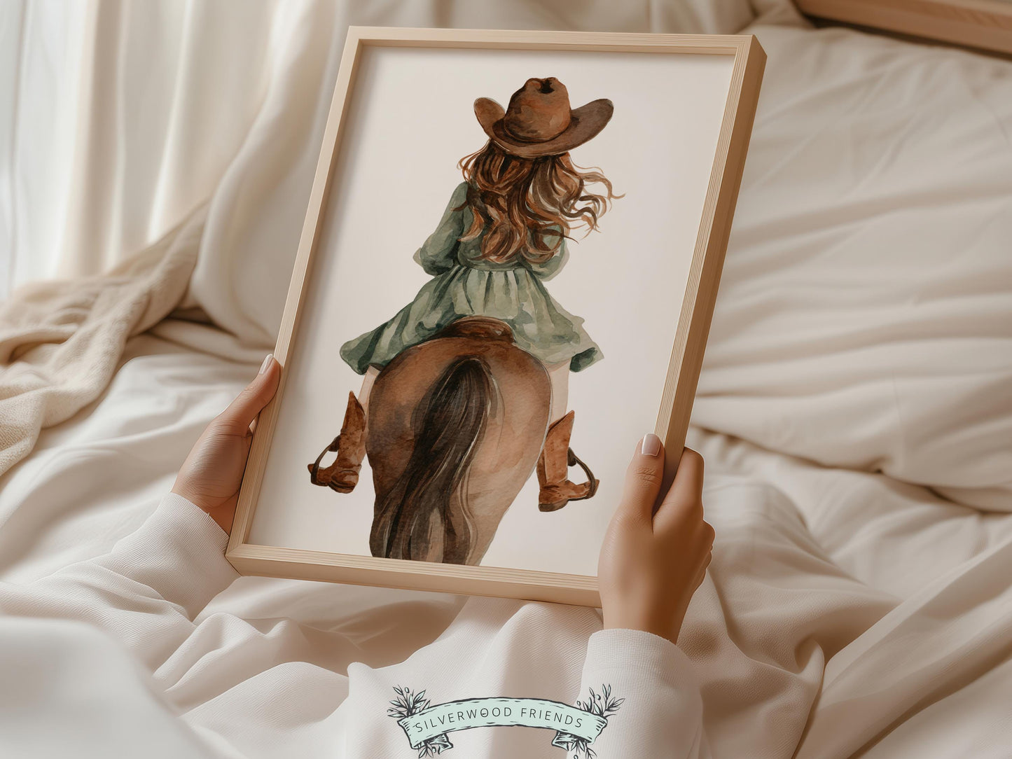 Cowgirl Nursery Print, Cowgirl Nursery Decor, Baby Girl Western Nursery Decor, Girls Horse Riding Print, Horse Nursery Picture Digital Print