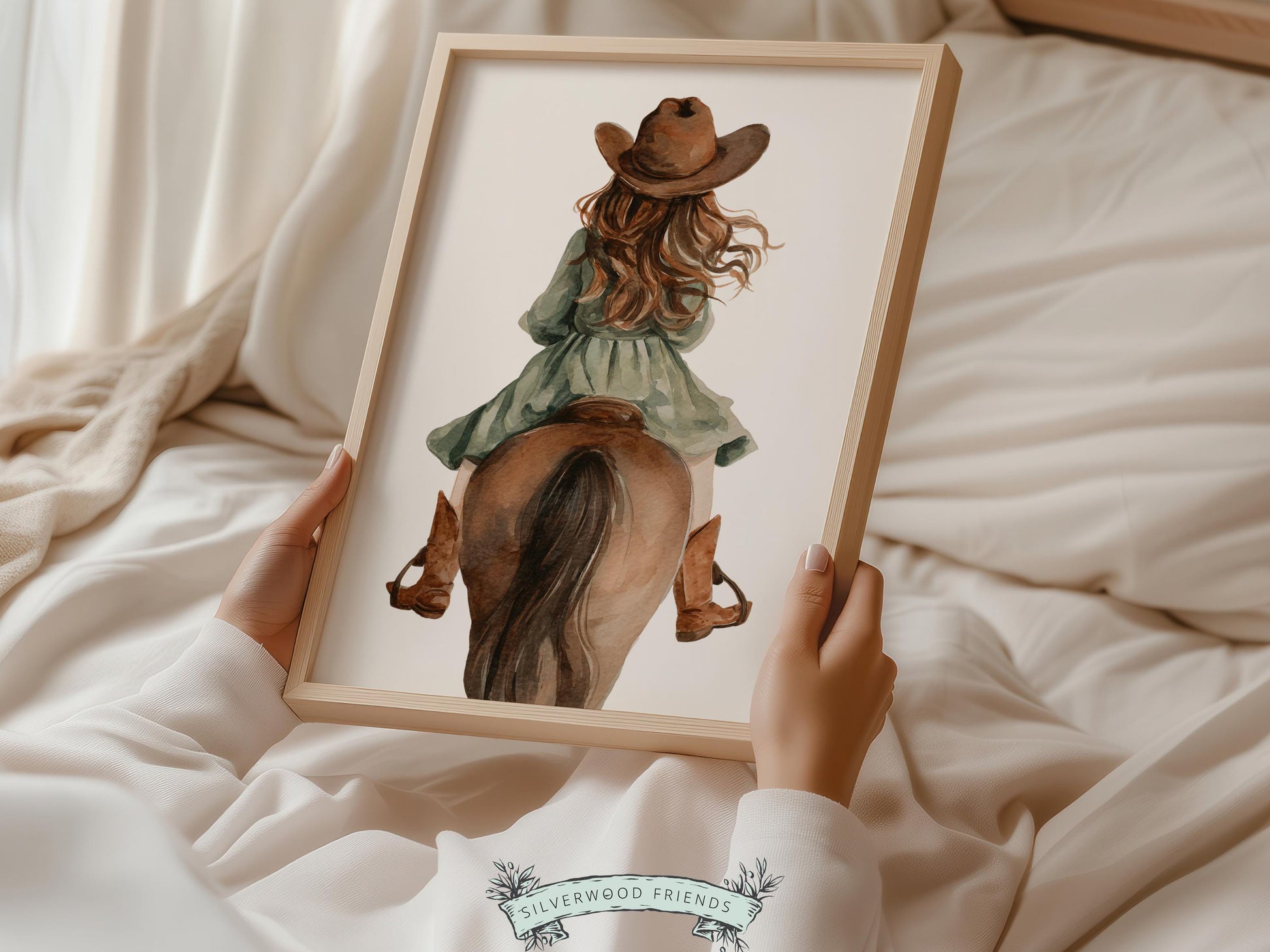 Cowgirl Nursery Print, Cowgirl Nursery Decor, Baby Girl Western Nursery Decor, Girls Horse Riding Print, Horse Nursery Picture Digital Print