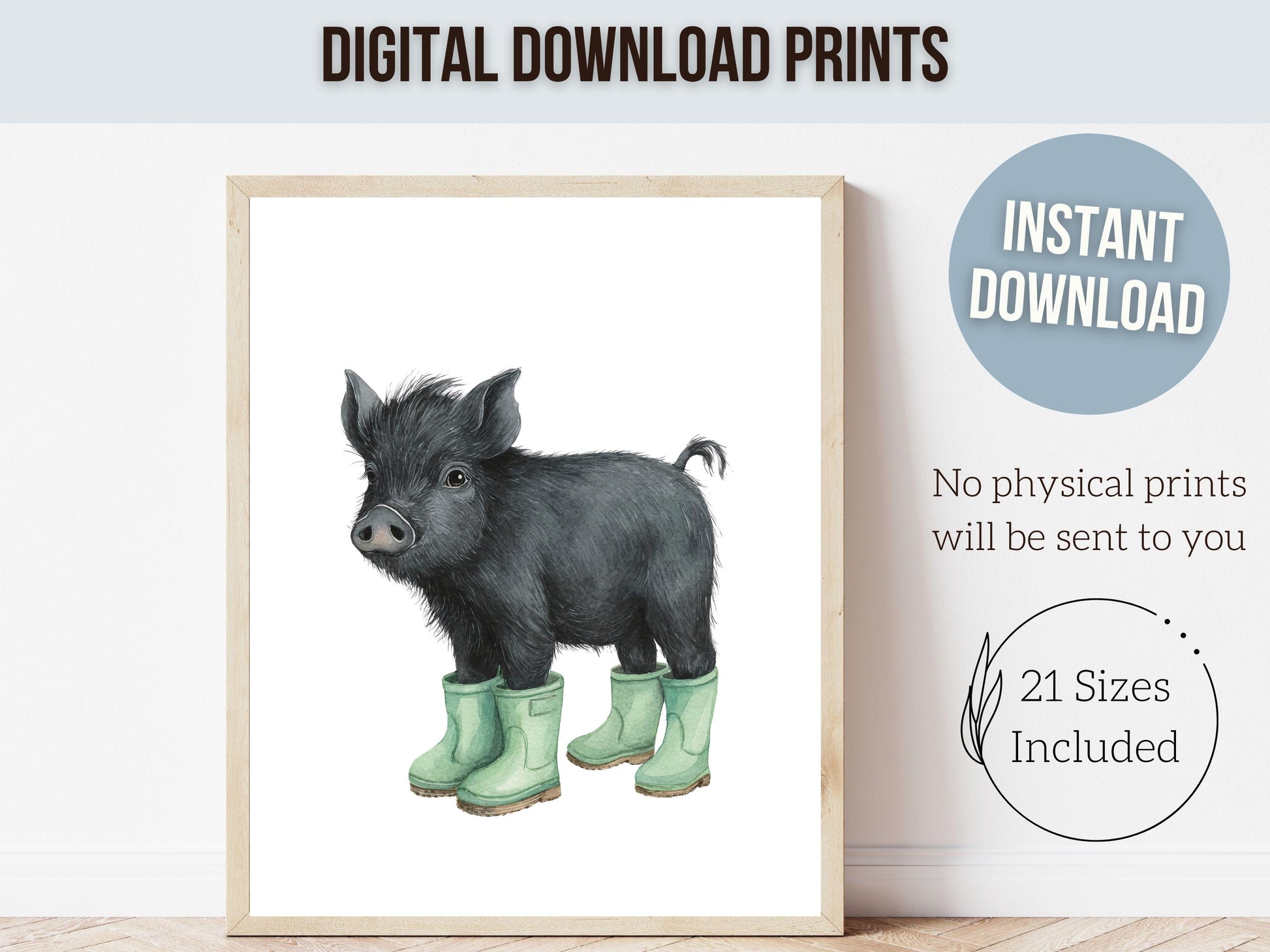 Baby Farm Animal Nursery Prints, Sage Green Western Farm Nursery Decor, Nursery Wall Art, Modern Farmhouse Nursery Prints (DIGITAL DOWNLOAD)