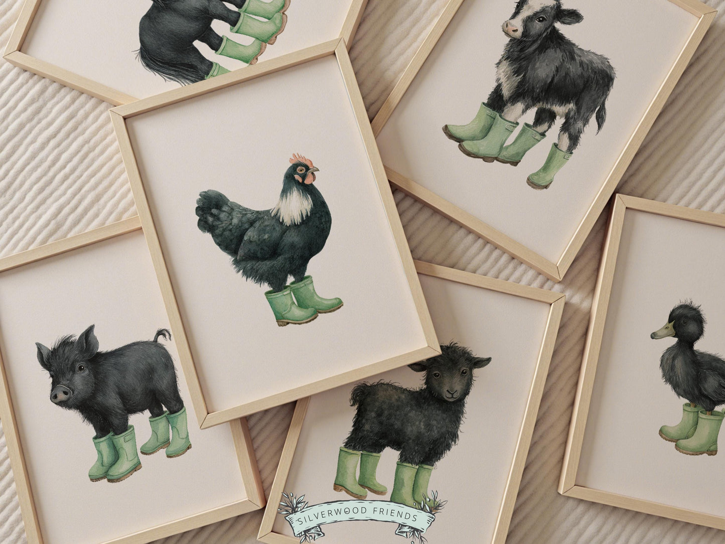 Baby Farm Animal Nursery Prints, Sage Green Western Farm Nursery Decor, Nursery Wall Art, Modern Farmhouse Nursery Prints (DIGITAL DOWNLOAD)
