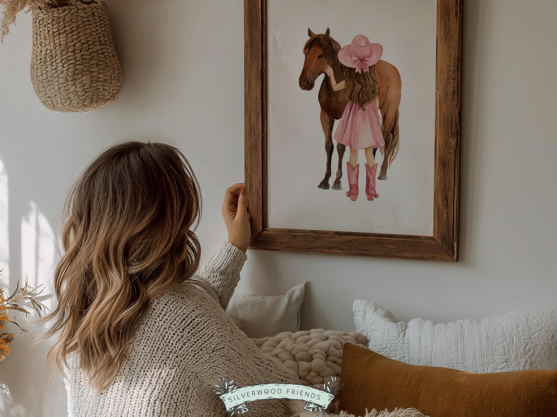 Cowgirl Nursery Prints, Cowgirl Nursery Decor, Baby Girl Western Nursery Decor, Girls Equestrian Horse Riding Nursery Wall Art Digital Print