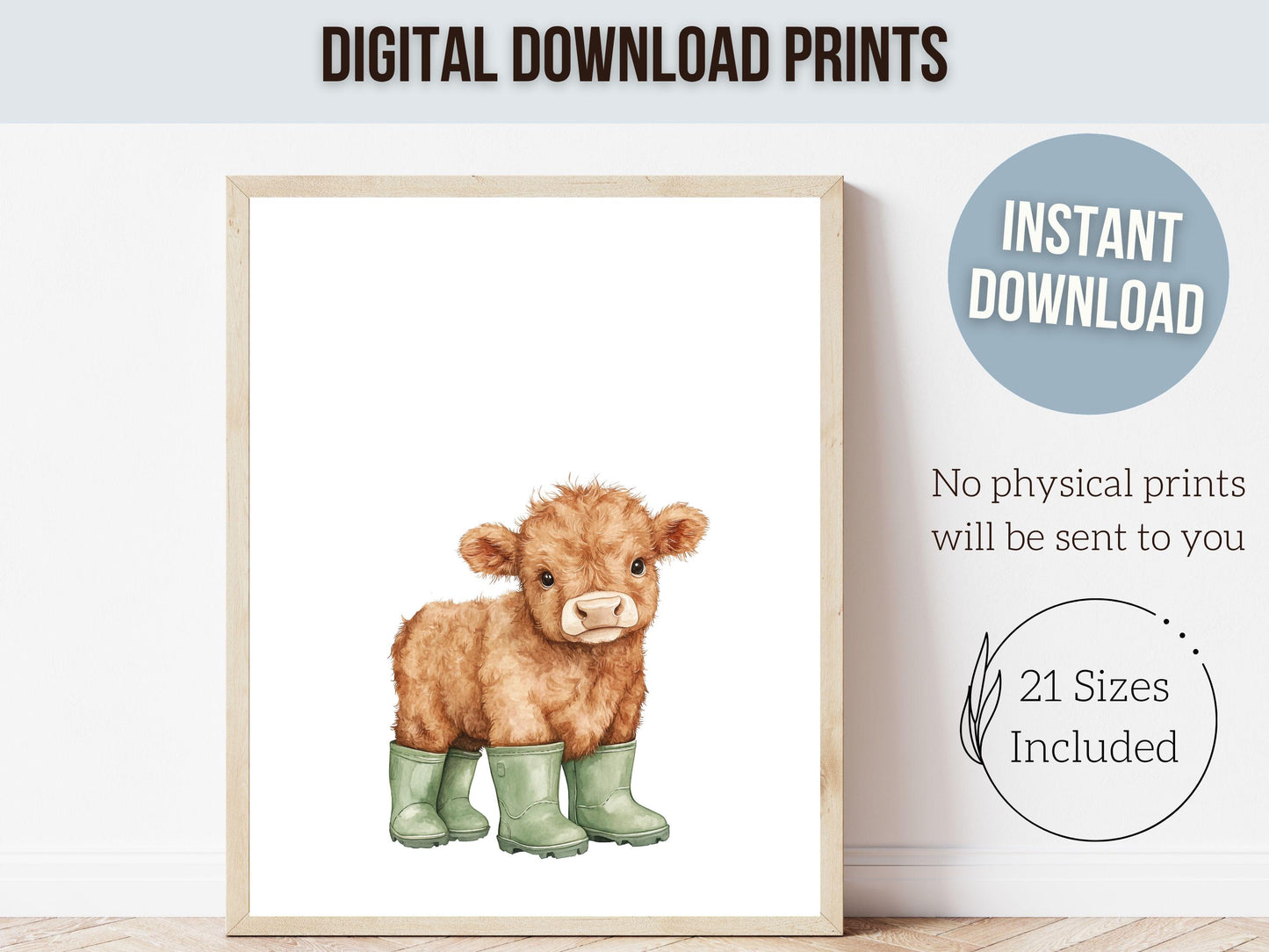 Cowgirl Nursery Prints, Farm Nursery Posters, Baby Girl Sage Green Western Nursery Decor, Baby Farm Animal Nursery Wall Art Digital Print