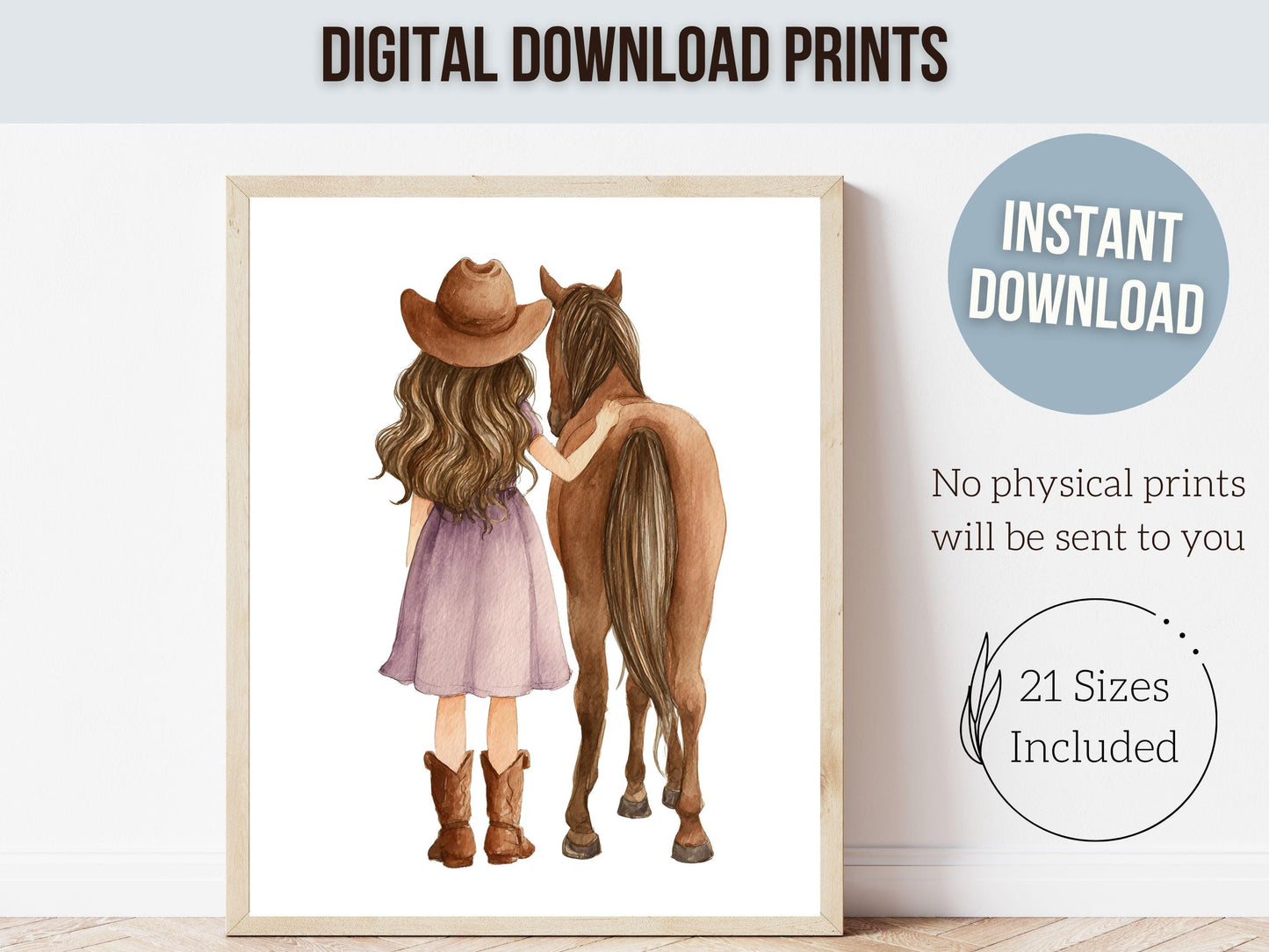 Cowgirl Nursery Prints, Highland Cow Nursery Decor, Baby Girl Purple Western Nursery Decor, Baby Farm Animal Nursery Wall Art DIGITAL PRINTS