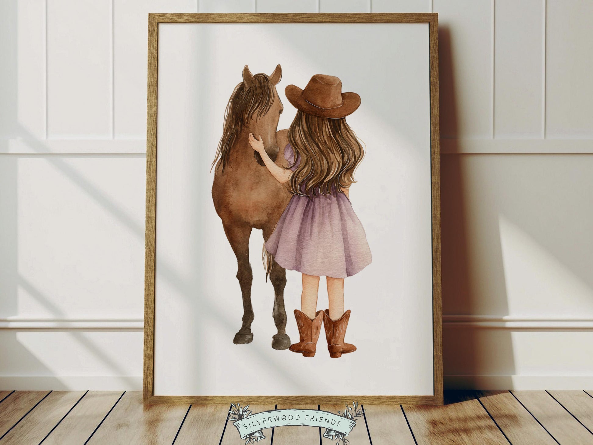 Cowgirl Nursery Prints, Highland Cow Nursery Decor, Baby Girl Purple Western Nursery Decor, Baby Farm Animal Nursery Wall Art DIGITAL PRINTS
