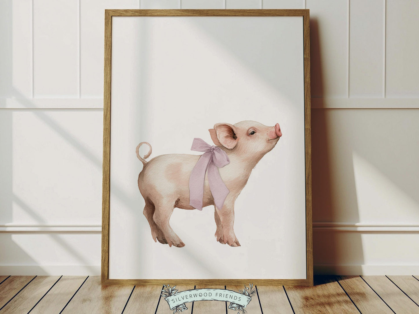 Purple Baby Farm Animal Nursery Prints, Purple Highland Cow Western Farmyard Nursery Decor, Baby Girl Farm Nursery Wall Art Digital Print