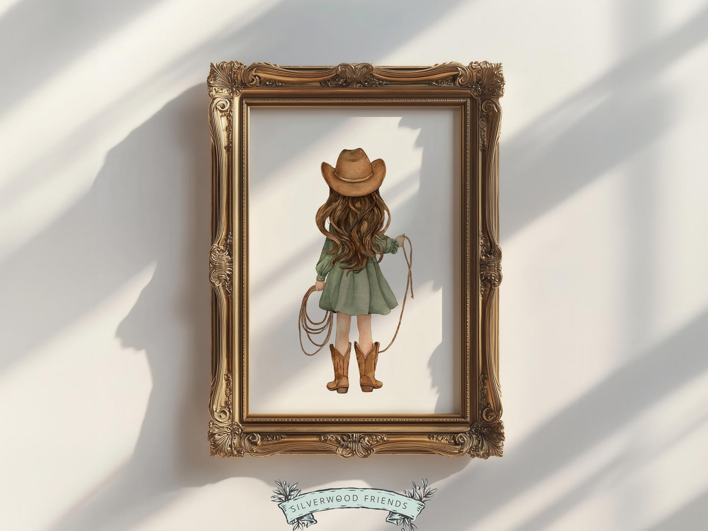 Cowgirl Nursery Print, Sage Green Cowgirl Nursery Decor, Baby Girl Western Nursery Decor, Girls Horse Nursery Picture (Digital Download)