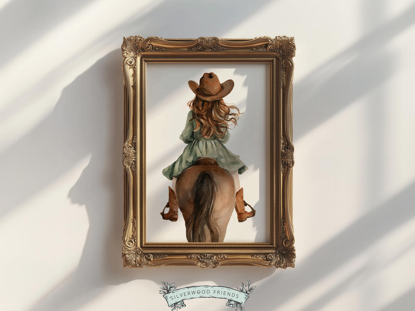 Cowgirl Nursery Print, Cowgirl Nursery Decor, Baby Girl Western Nursery Decor, Girls Horse Riding Print, Horse Nursery Picture Digital Print
