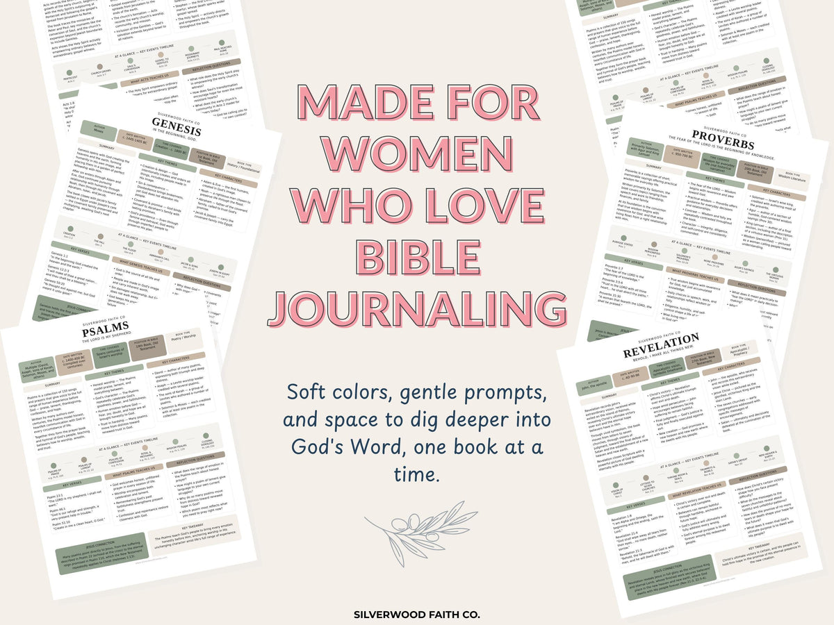 Bible Study Guide, Summaries for All 66 Books of the Bible, Bible Book Summaries, Printable PDF, SAGE BOTANICAL (Digital Download) 498