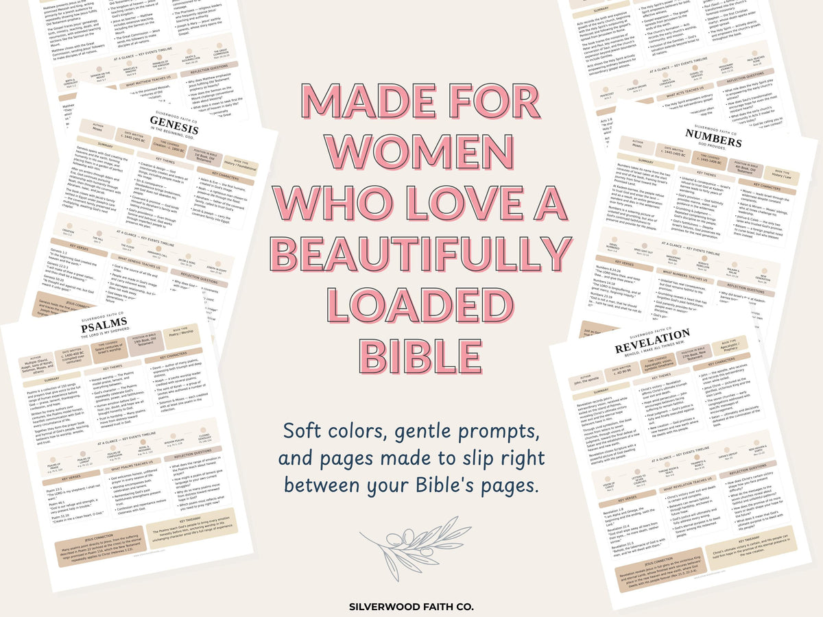 Bible Study Inserts: Tips Ins All 66 Books, Bible Study Guide, Bible Book Summaries, Printable PDF, CASHMERE (Digital Download) 514