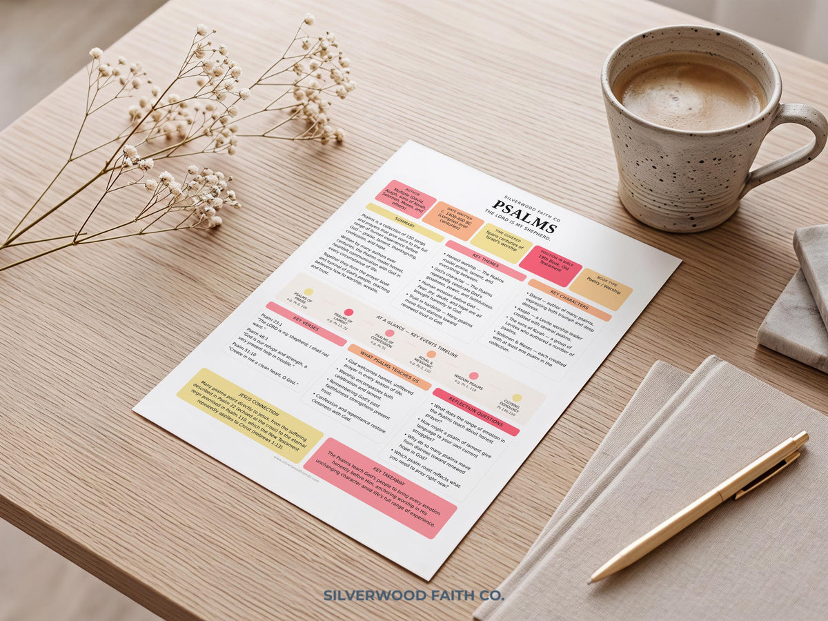 Bible Study Inserts: Tips Ins All 66 Books, Bible Study Guide, Bible Book Summaries, Printable PDF, PINK MEADOW (Digital Download) 513