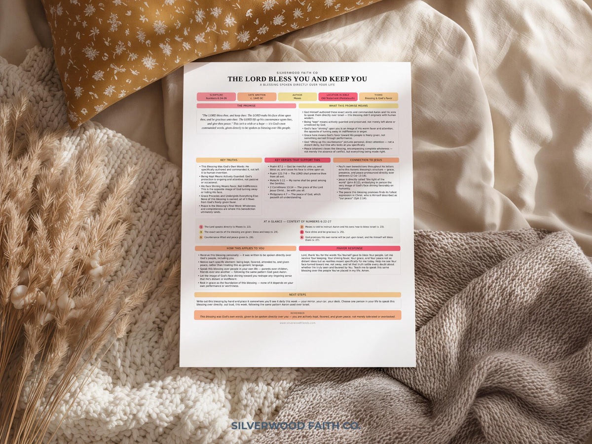 Faith-based printable picture for spiritual practice — gentle worksheet design with coral, mustard, and sage color elements and welcoming aesthetic